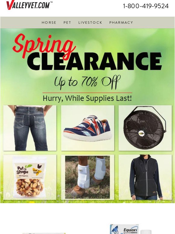 Spring Clearance: Up to 70% Off
