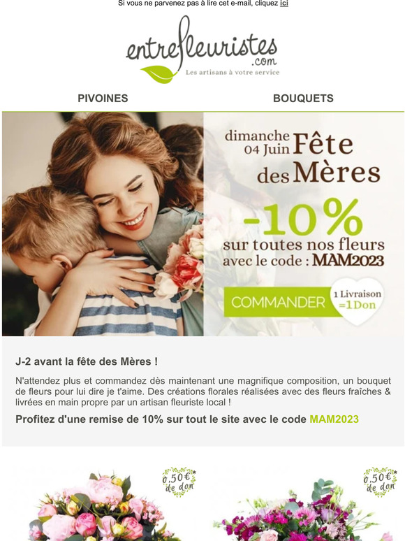 💐 J-2 avant la Fête des Mamans ! Dites-lui je t'aime avec des fleurs...