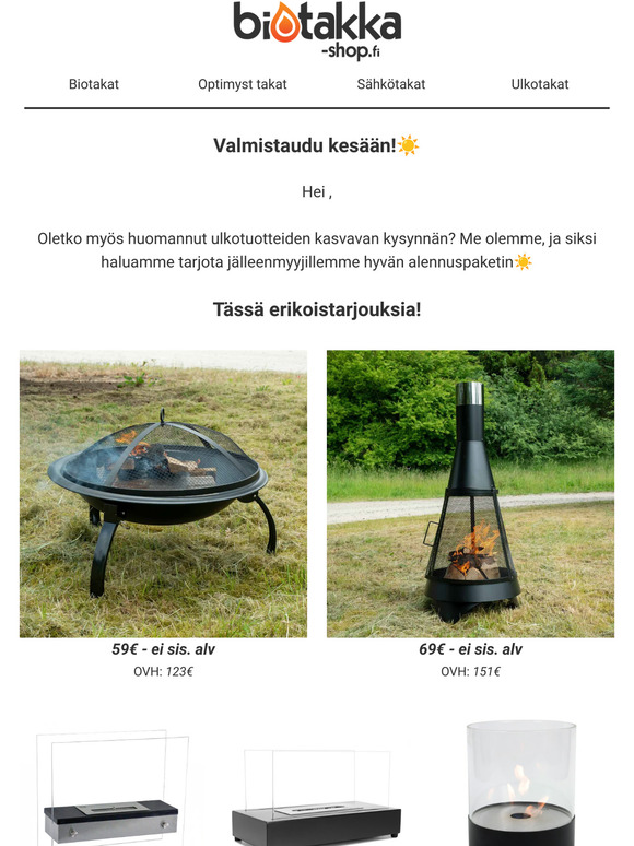 Lämpimät kesätarjoukset!🔥