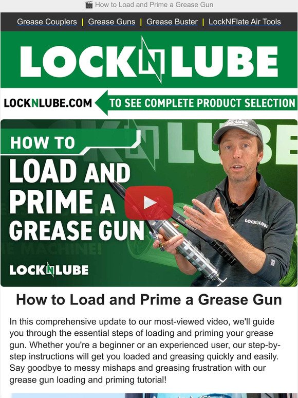 NEW VIDEO 🎬 How to Load and Prime Your Grease Gun!