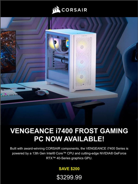 Vengeance i7400 Frost Gaming PC Now Available