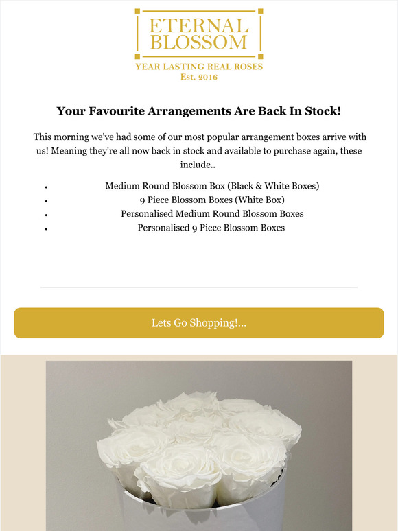 New Stock Alert - 9 Piece & Medium Round Boxes