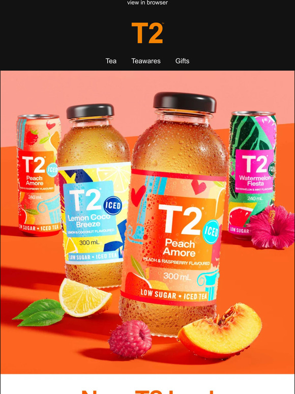 T2 Tea NEW T2 Iced 3 delicious flavours readytodrink! Milled