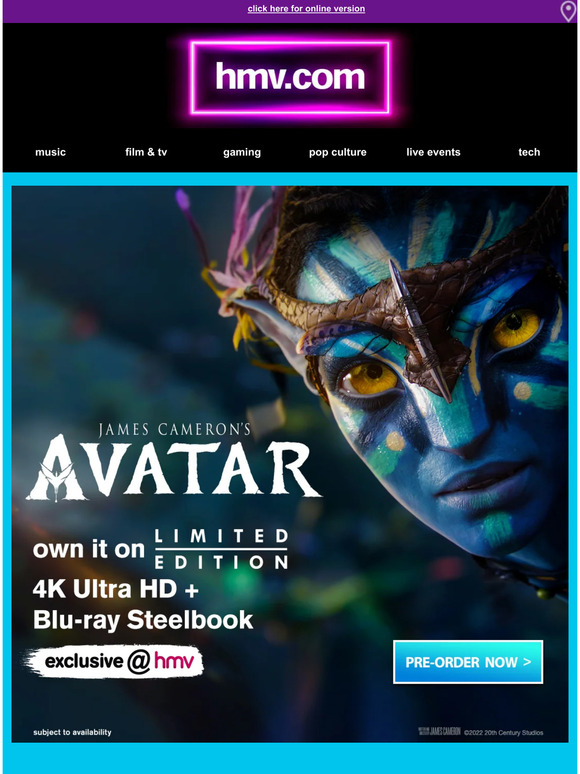 Avatar REMASTERED | 4K steelbook exclusive@hmv