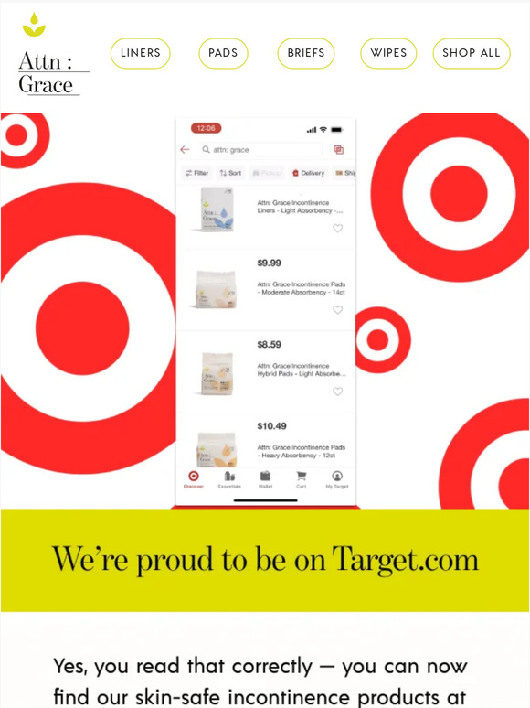 Attn: Grace is now on Target.com