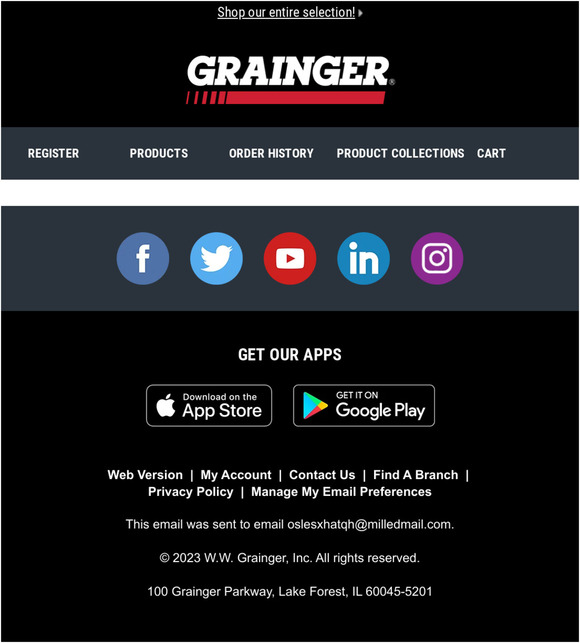 Grainger Email Newsletters Shop Sales, Discounts, and Coupon Codes