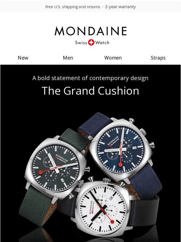 Meet the Mondaine Grand Cushion
