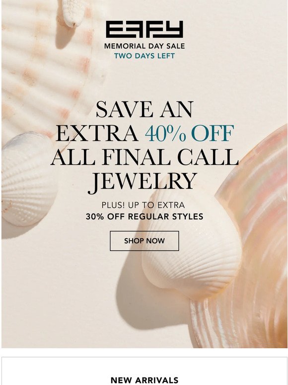 Last Call! Extra 40% OFF Ends Tomorrow.