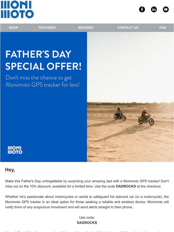 Father's Day Flash Sale - get Monimoto with a discount!