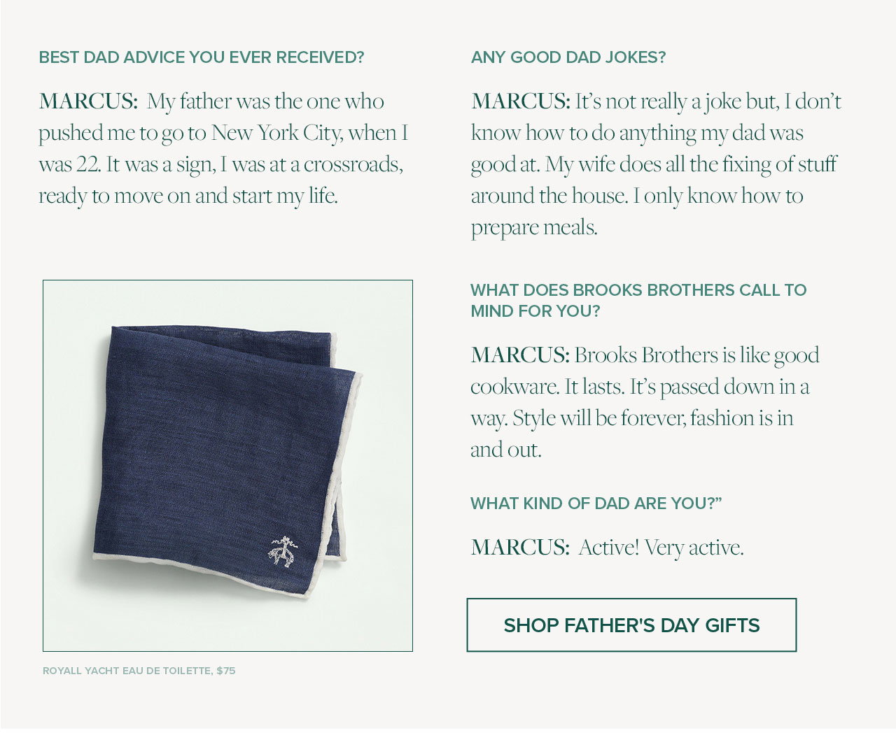 Brooks Brothers Is 'Celebrating Dads Since 1818' With Father's Day
