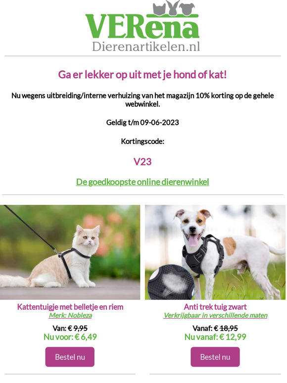 Ga er lekker op uit met je hond of kat!