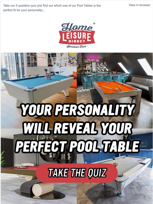 Home Leisure Direct Answer 5 questions on this personality test and it will reveal your perfect
