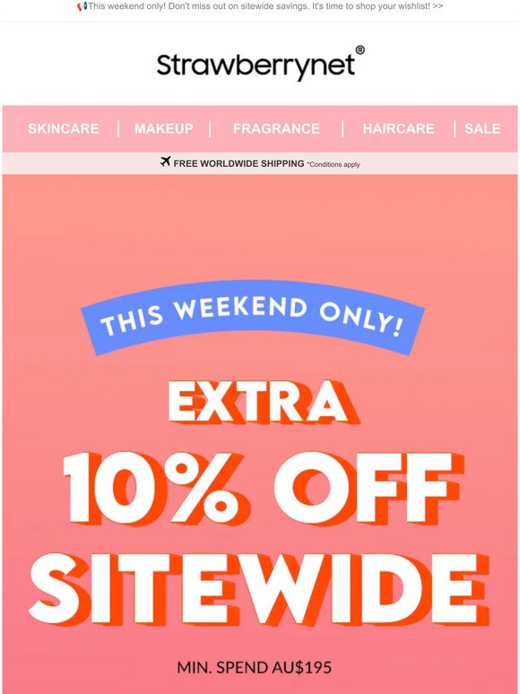 EXTRA 10% OFF SITEWIDE STARTS NOW ⏳