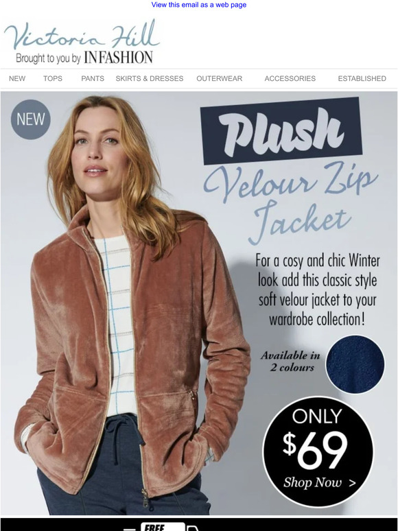 NEW Classic Style | Plush Velour Zip Jacket