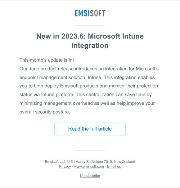 New in 2023.6: Microsoft Intune integration