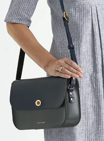 Luxury leather shoulder bag from Honey & Toast