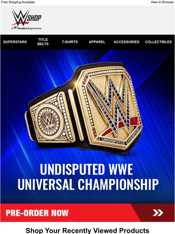 WWE: NEW! Undisputed WWE Universal Championship Replica Title Belt | Milled