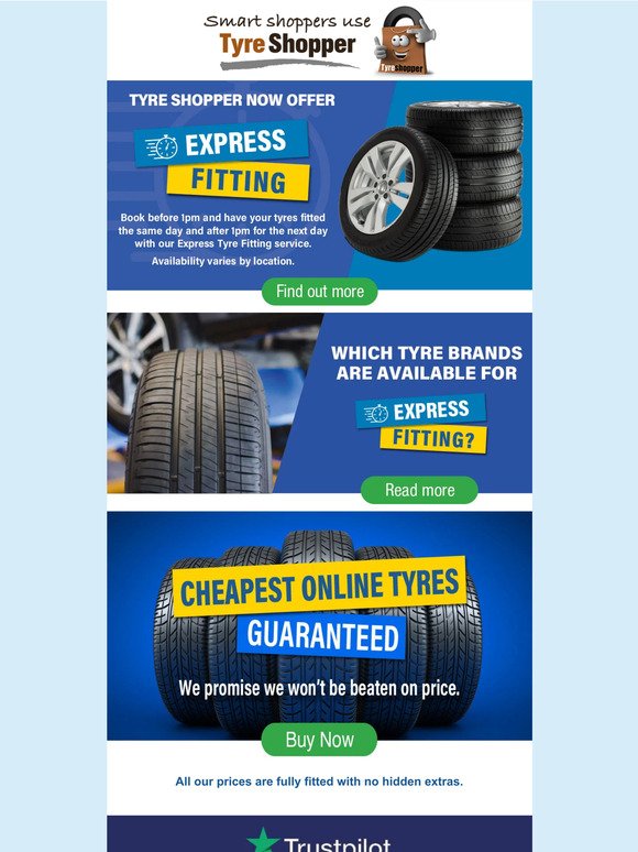Express Tyre Fitting at Tyre Shopper