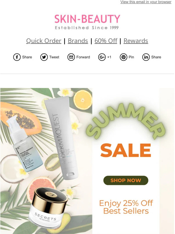 Enjoy 25% Off Summer Best Sellers