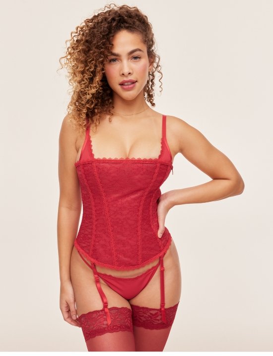 Sexy Women's Christmas Winter Wonderland Red Bra & Knickers Crotch-less  Lingerie