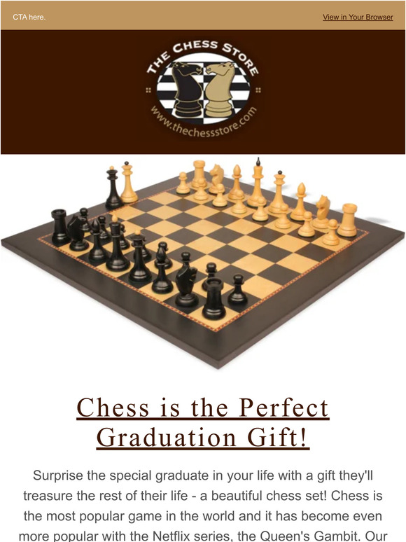 Queens Gambit Series Complete Chess Set Boxwood & Ebony 