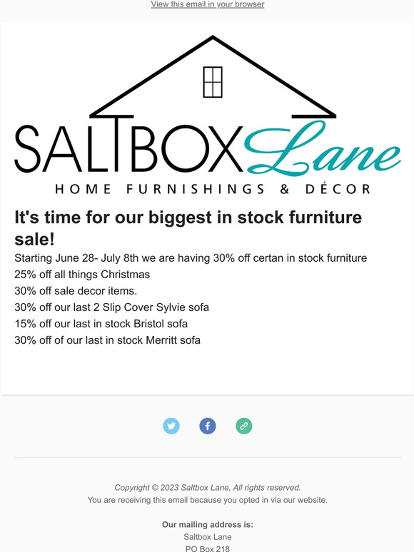 Our biggest sale!
