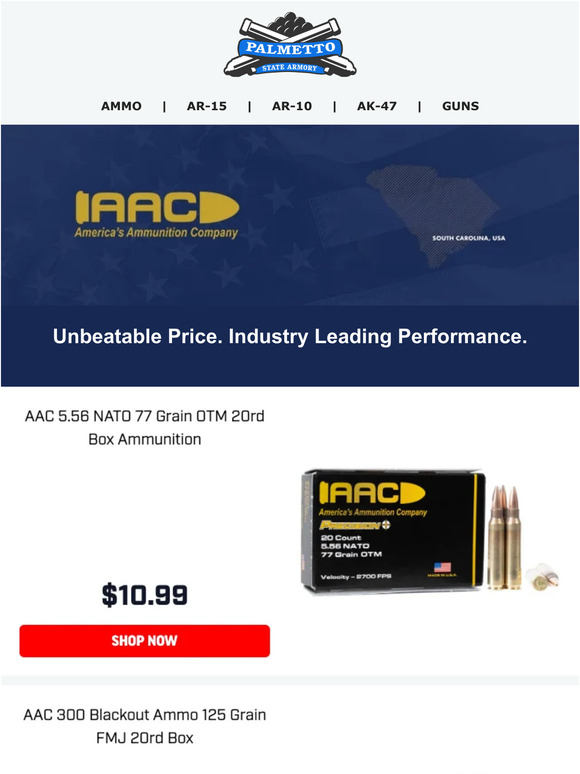 Palmetto State Armory AAC Weekend Ammo Deals Are Here! Milled