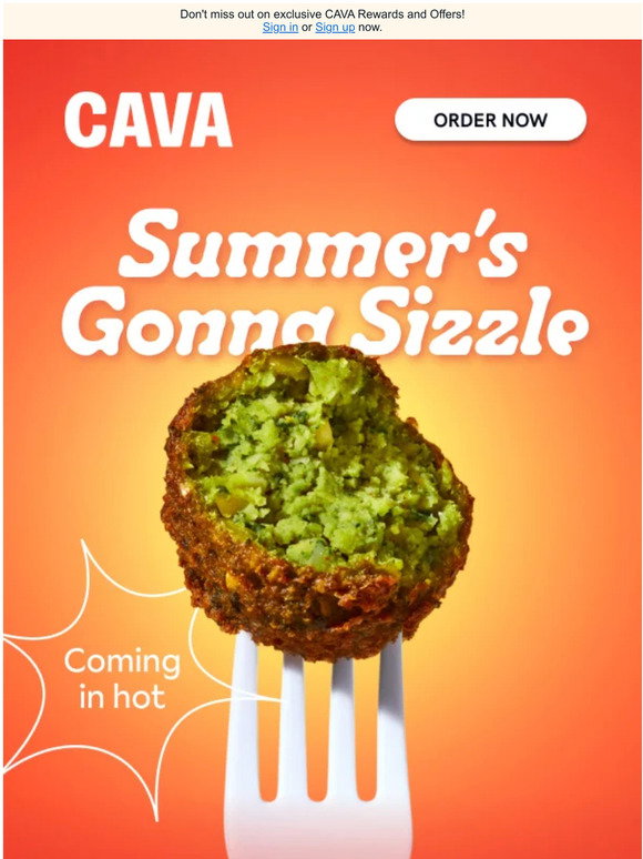 CAVA Email Newsletters Shop Sales Discounts And Coupon Codes