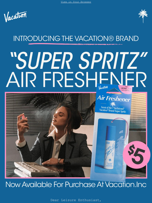 Vacation Inc NEW! Super Spritz Air Freshener 📇 Milled