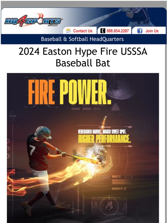 BAT LAUNCH! 2024 Easton Hype Fire USSSA Baseball Bat! Available in -10oz, -8oz & -5oz! REE 2nd Day Air ✈️