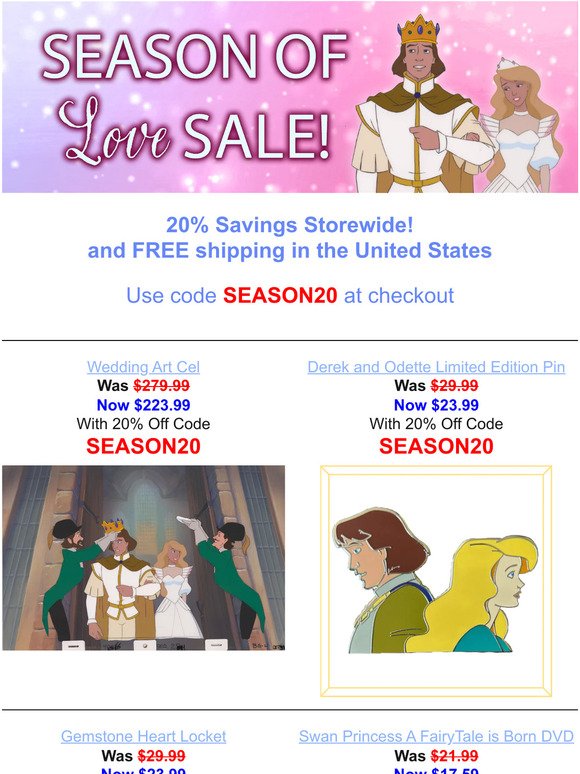 Swan Princess Season of Love Sale 2023