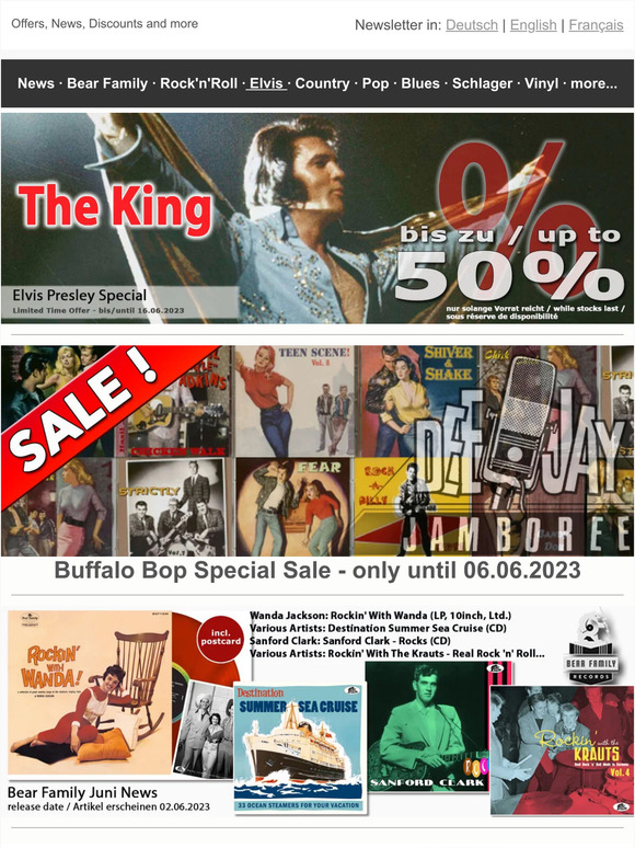 🐻 King Elvis Offers & June News