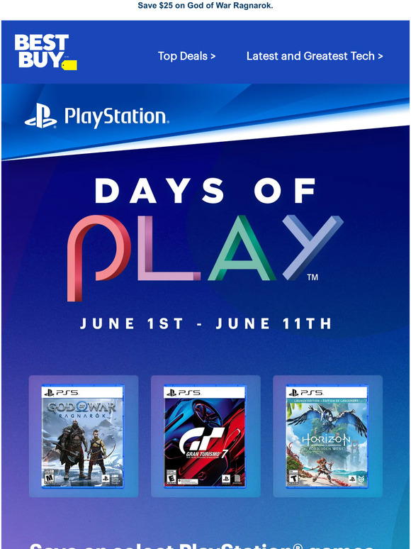 Best Buy Sony Days of Play are here! Milled