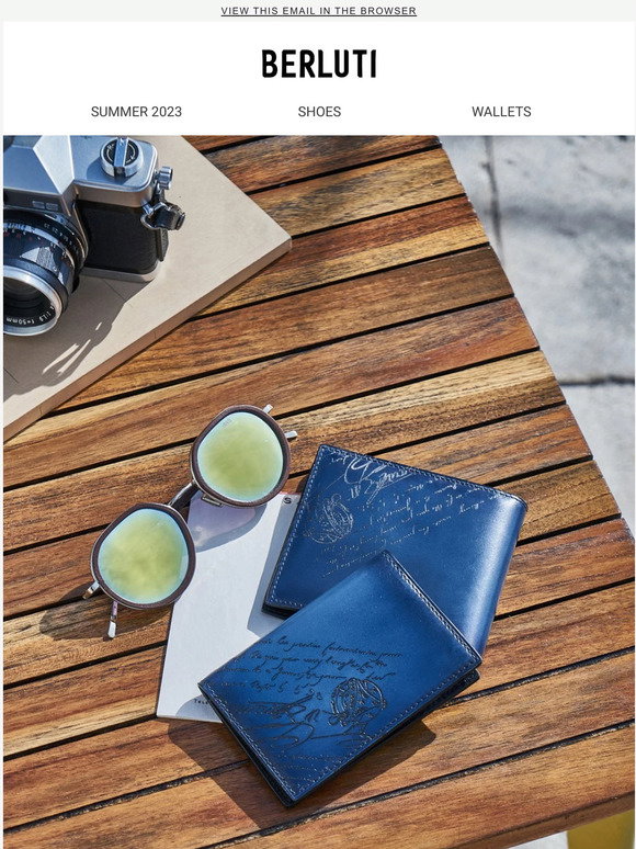 Berluti - Makore Steel Blue Leather Wallet