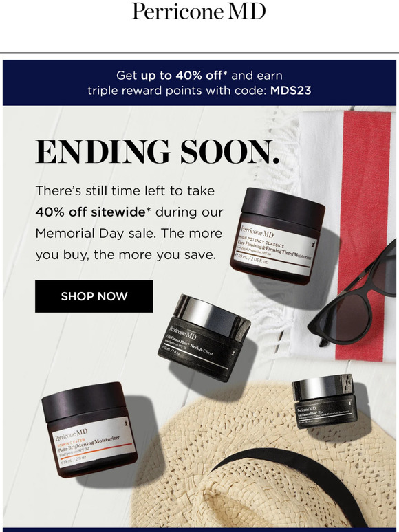 The clock is almost up on savings up to 40% off.