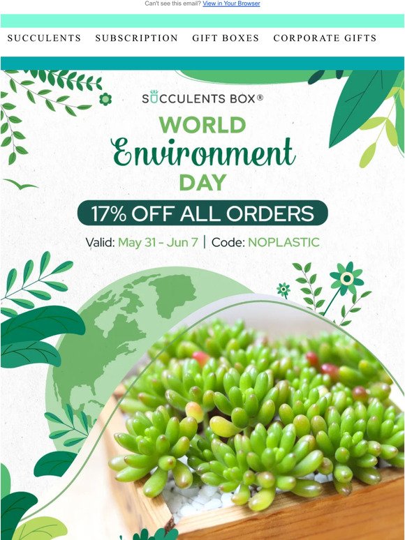 Celebrate World Environment Day with 17% Off!