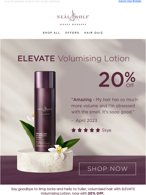 Elevate Your Look With 20% OFF