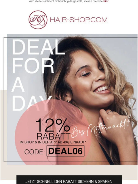 DEAL FOR A DAY ❣️ 12% Rabatt nur heute