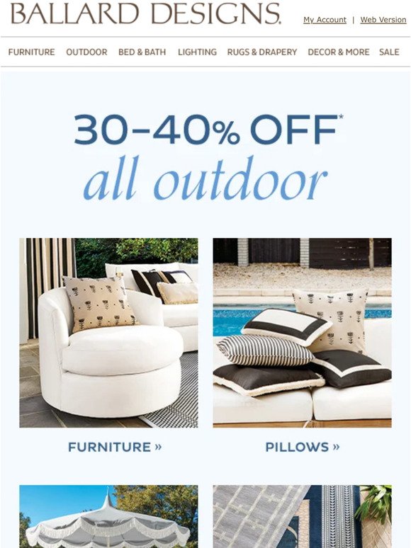 30-40% off ALL OUTDOOR