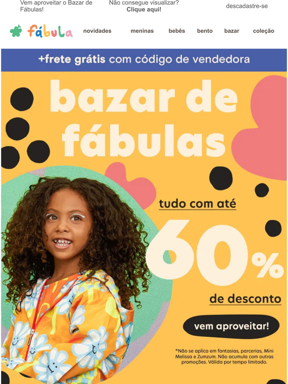 Até 60% de desconto 😱