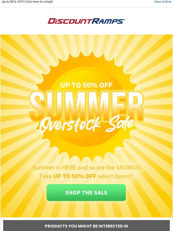 Summer Overstock Sale! ☀️