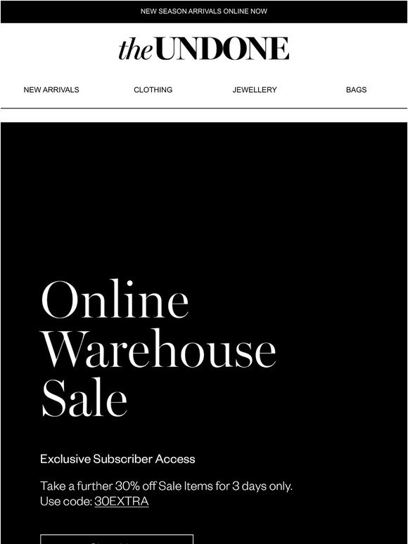 Further 30% off SALE | Subscriber Exclusive