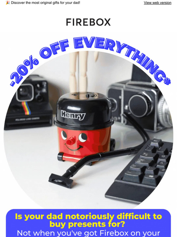 20% off ALL Father's Day gifts 🎁
