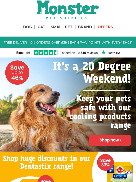 Monster Pet Supplies Earn Paw Points when you shop Milled