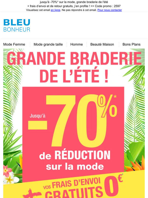 bleu bonheur 70 sur la boutique grande taille. Grande