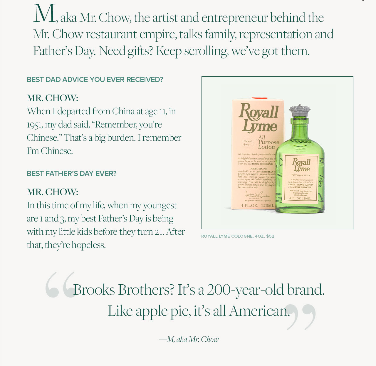 Brooks Brothers Is 'Celebrating Dads Since 1818' With Father's Day