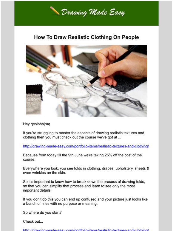 Drawing Made Easy — how to draw Realistic Clothes on people Milled