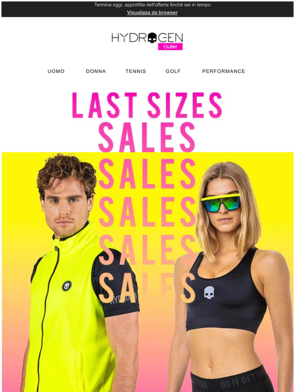 ULTIME ORE: -30% EXTRA su ultime taglie!