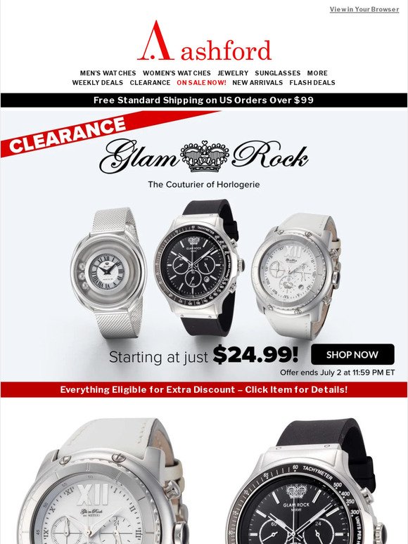 GLAM ROCK Clearance Sale!