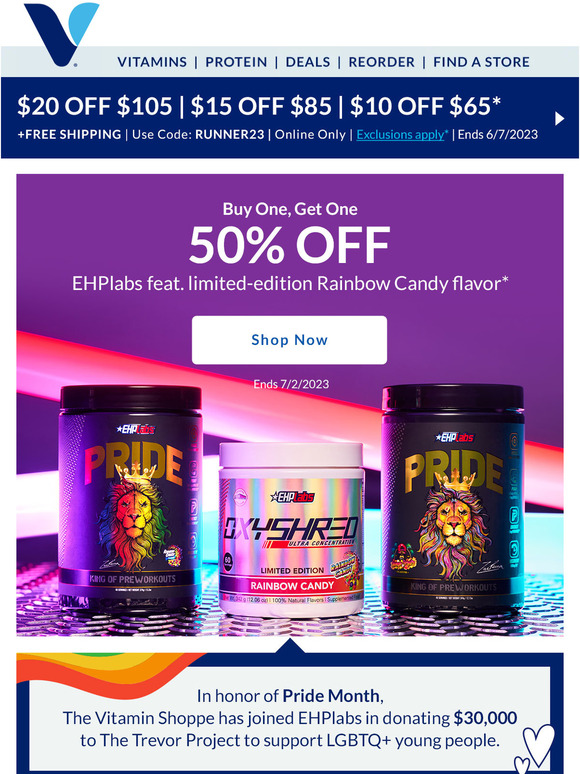 Vitamin Shoppe A limitededition Pride flavor is back! Milled